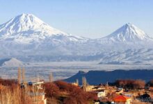 Горы Ararat вид со стороны Турции