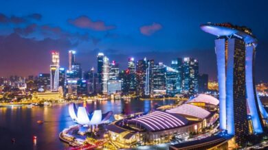 Marina Bay Sands 5 вид ночь