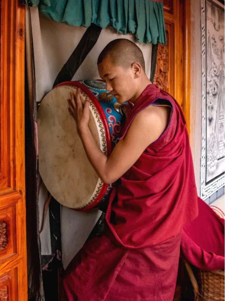 Young Buddhist monk