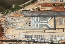 Вид аэропорта Маскат с самолёта