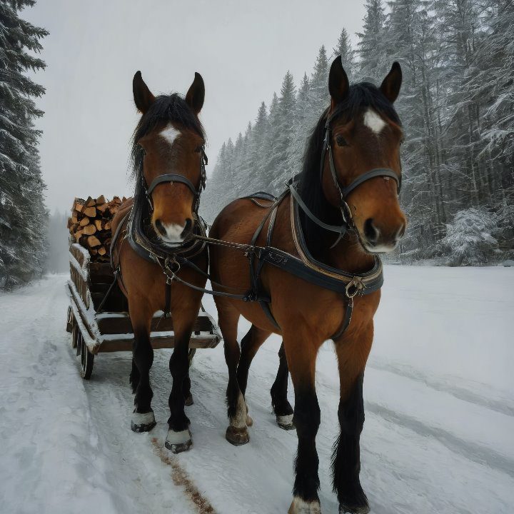 Пропавшие лошади с дровами
