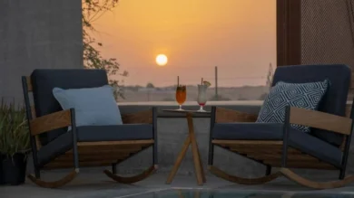Вечер в отеле Al Faya Retreat